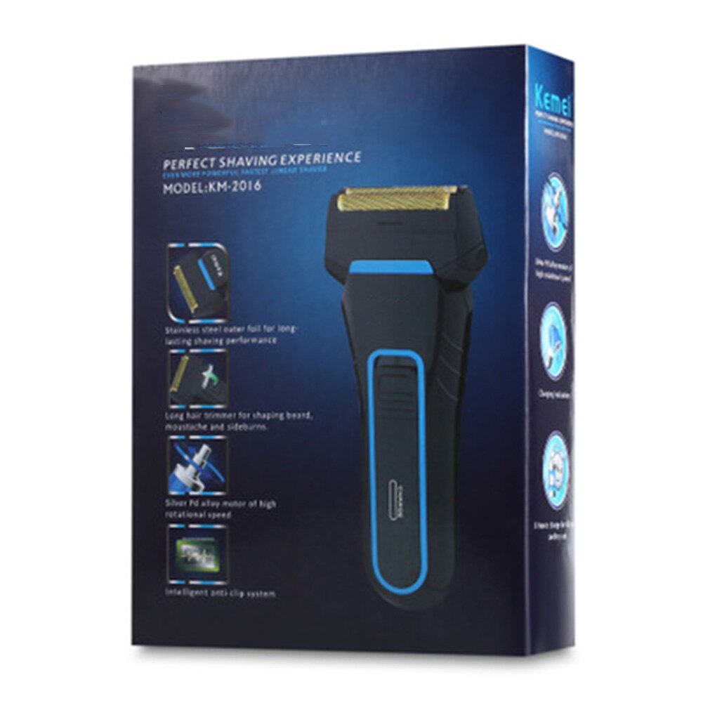 Rasoir électrique à Double lame, système de rasage alternatif, Rechargeable, , pour hommes, KM