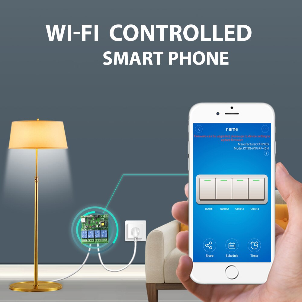 Dc 5V 7V-32V 250V Ewelink Diy Wifi Relais Module Schakelaar Ondersteuning Tippen Self-vergrendeling Interlock Modus Voor Verlichting