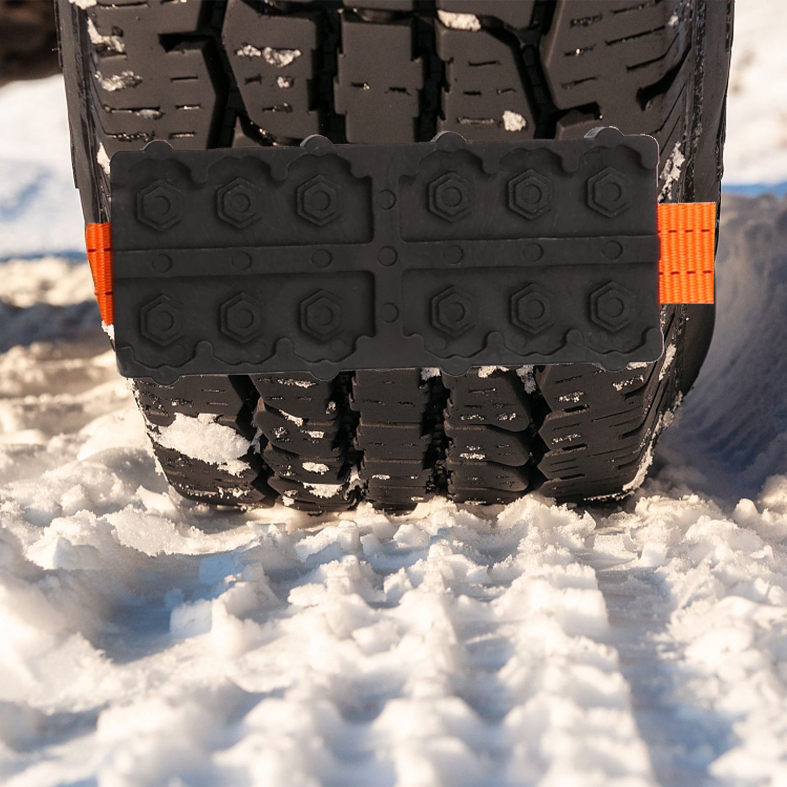 2 Sets Mat Car Wheel Anti-Slips Pads For Outdoor Tire Traction Aid Folding Set For Snow Ice Mud