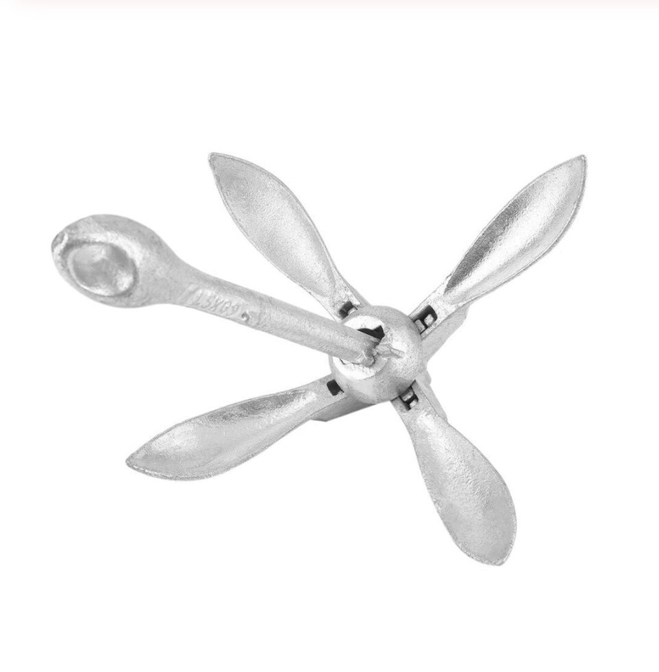 Galvanized 1.5 Kg Anchor For Canoe Kayak Raft Boat Sailboat Fishing Marine Accessories