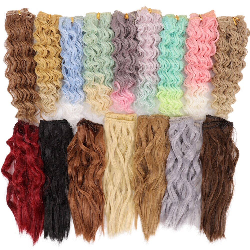 Cataleya Very Beautiful Bjd Doll Curly Wigs DIY High Temperature Fiber 25*100cm Hair 15 Color