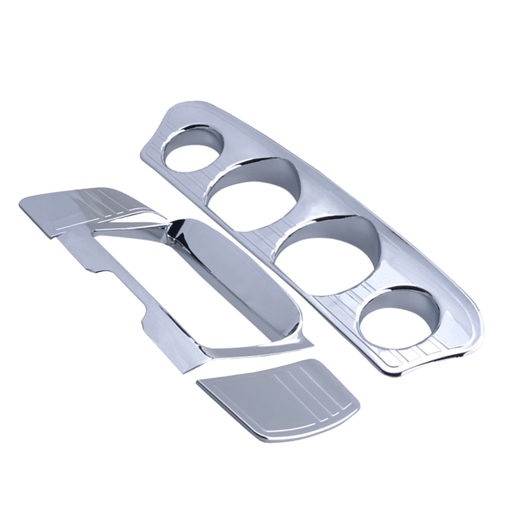 Chrome Flames Rear Speaker Accent Trim Covers For Harley Electra Tri Glide 96-13