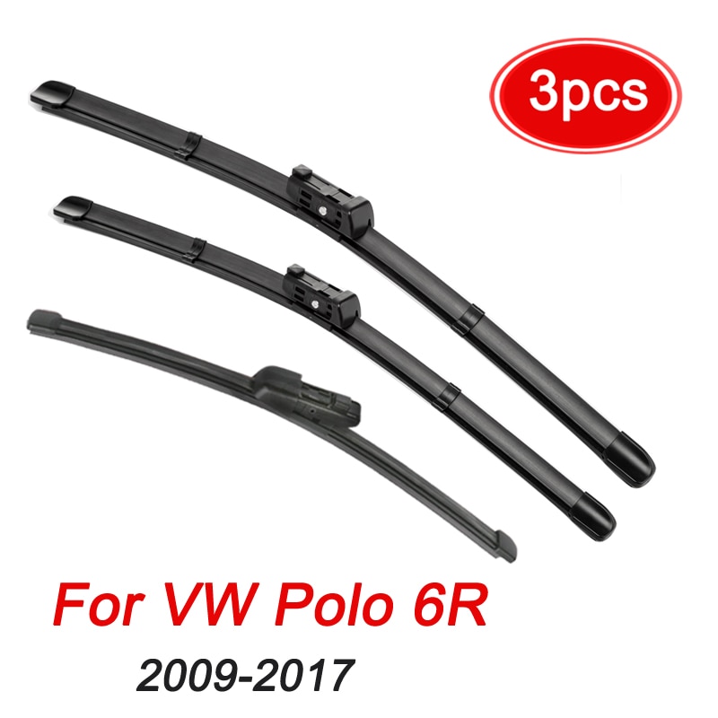 MIDOON Wiper Front Rear Wiper Blades Set For VW Polo 6R Hatchback Windshield Windscreen Window 24"+16"+11"