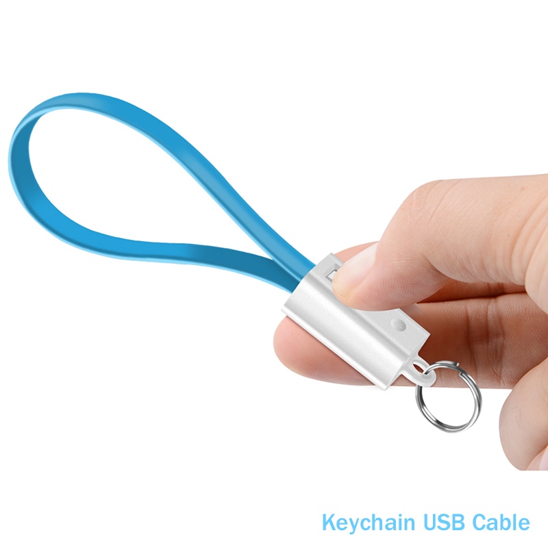 Portable USB Cable Keychain Type C Micro usb Data Short Cables For Samsung S9 Huawei Xiaomi Mi9 Mini Key Chain Charger Cord Wire