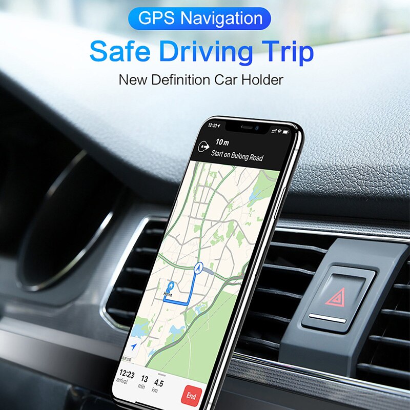 Support magnétique de voiture de Type L pour téléphone portable, pour Iphone, Samsung, prise d'air, Gps, réponse aux appels