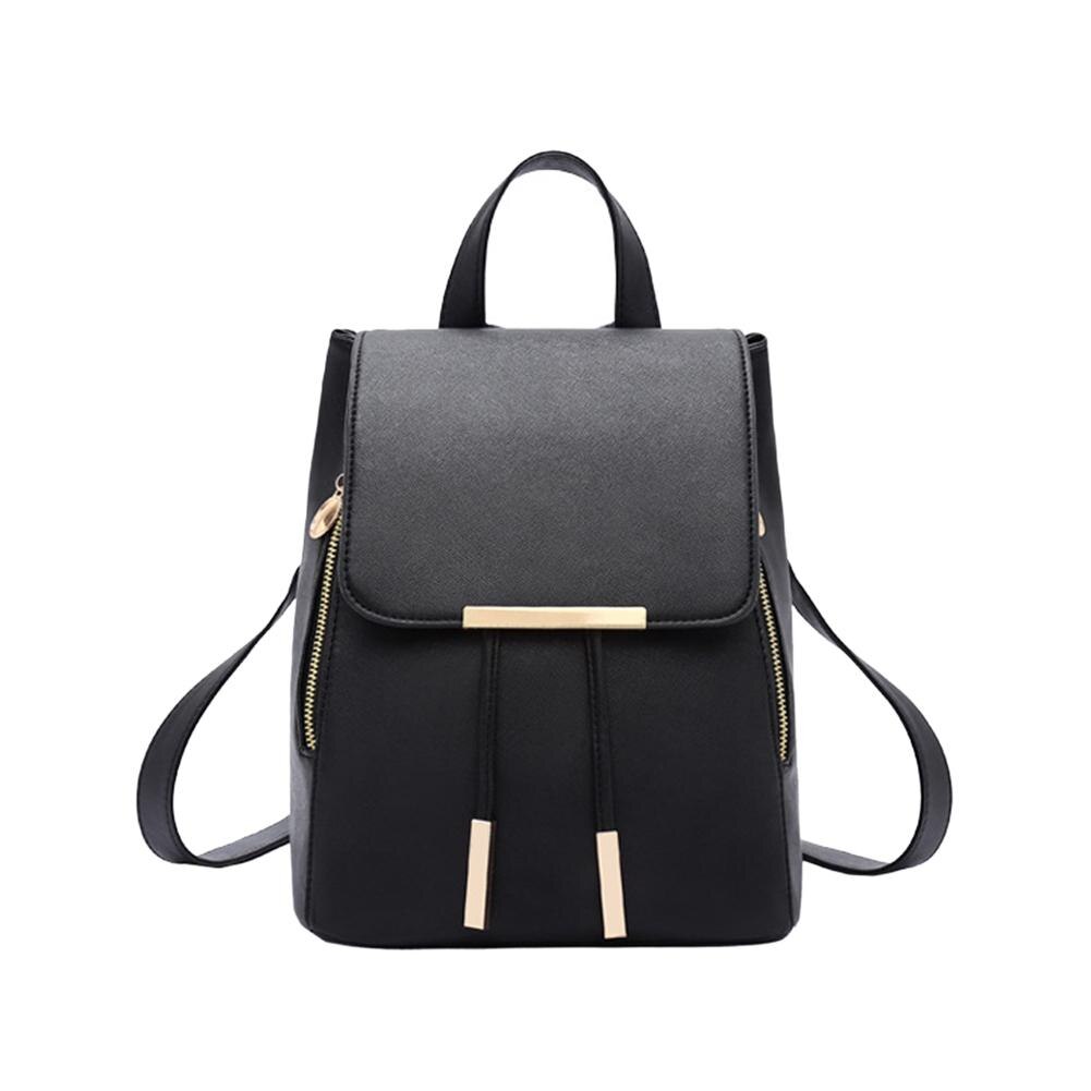 Simple Stylish Women Backpack Shoulder Bags Big Large Capacity Tassel Hand bag PU Leather Lady Backpacks Black Travel Girl Bags