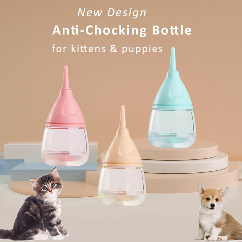 Biberon per cani e gatti Neonato per animali domestici Acqua per allattamento Dispositivo per mangiare il latte Ciuccio Cucciolo Gattino Strumento per bere animali