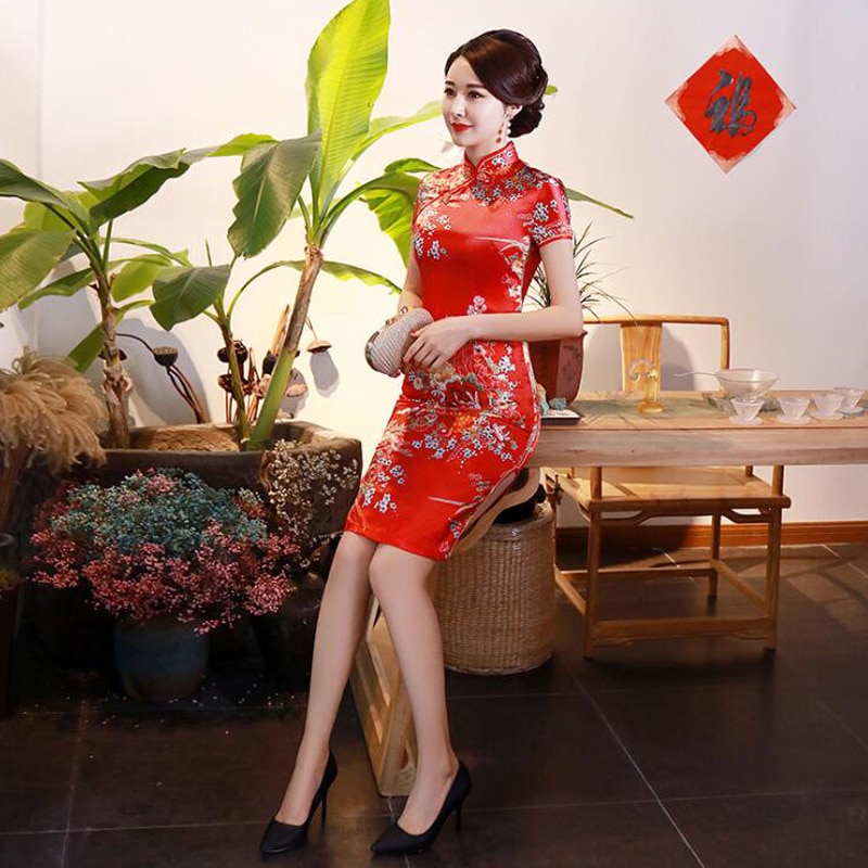 Cheongsam Clásico Estilo Chino Para Mujeres Cheong Grandado 7119