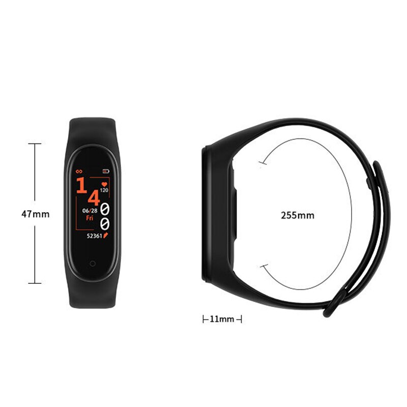 M4 Sport Fitness Stappenteller Kleur Smart Armband Bloeddruk Polsband Stappenteller Smart Band Mannen Vrouwen Horloge