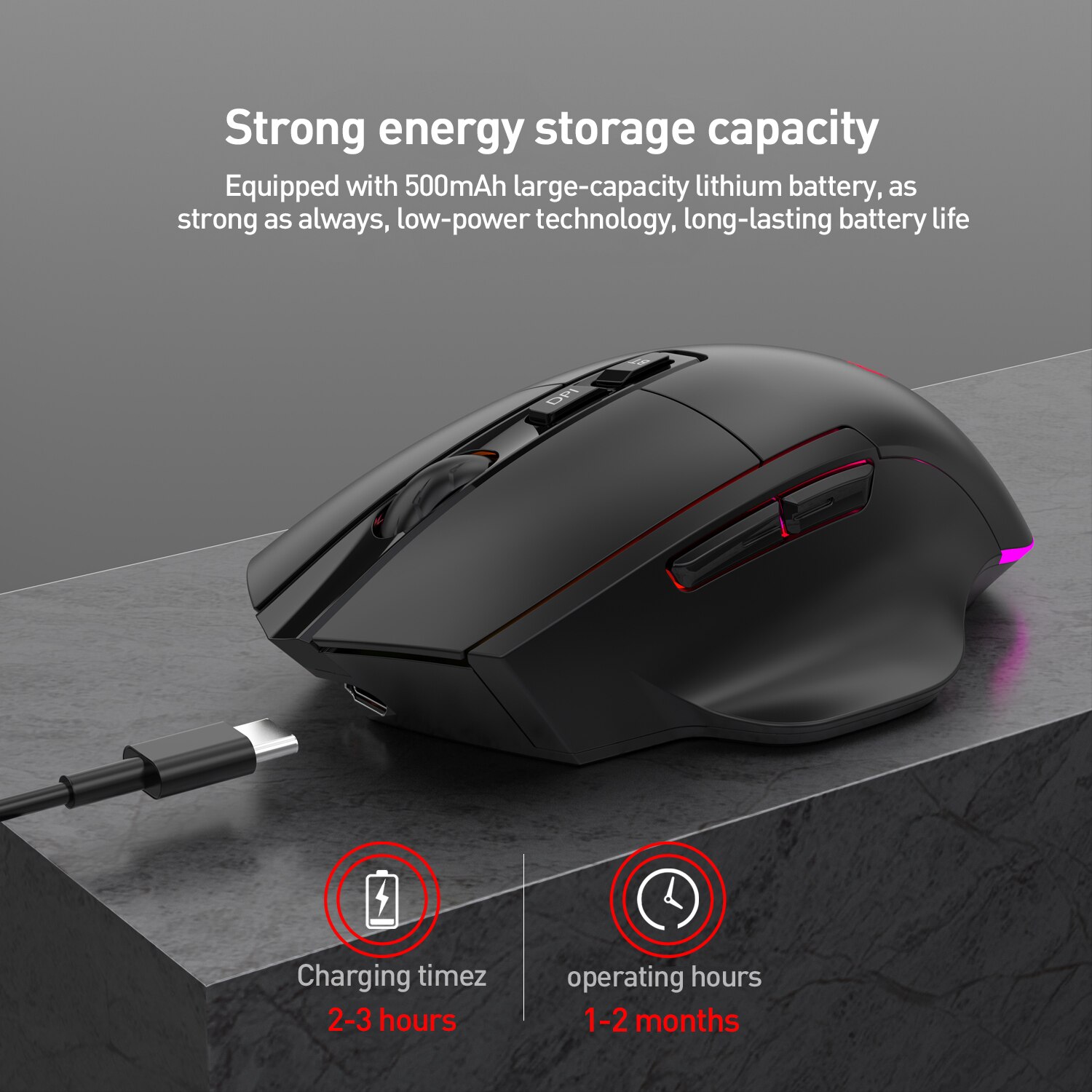 Wireless Gaming Mouse Three mode 2.4G Bluetooth Wire Gamer Mouse For PC Laptop 1600DPI Esport Optical Mice 7 Button RGB Backlit