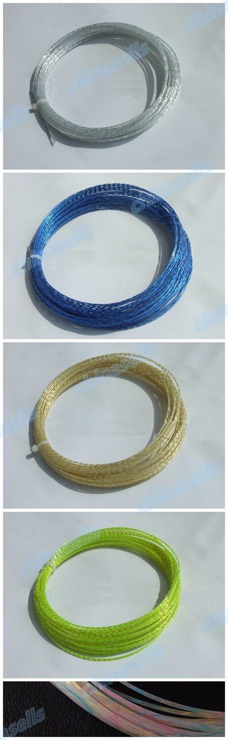 20 stk 12m ru 1.35mm titanium tennis string line krystal power tennisketcher strenge træning ketsjer string line