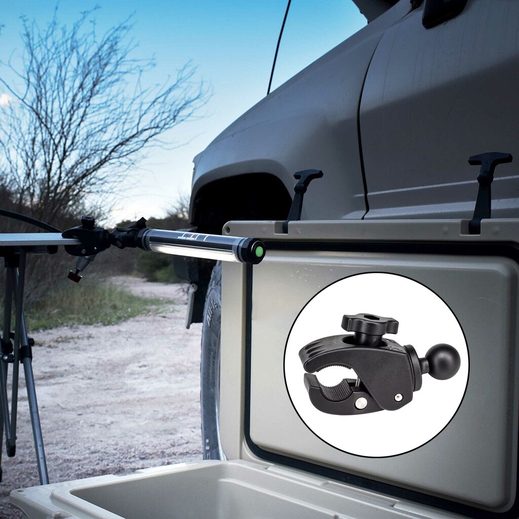 Tough Claw Mount Universal Small Quick Release Clamp Base with 1 inch 25mm Ball 16mm to 38mm Diameter Non-Slip