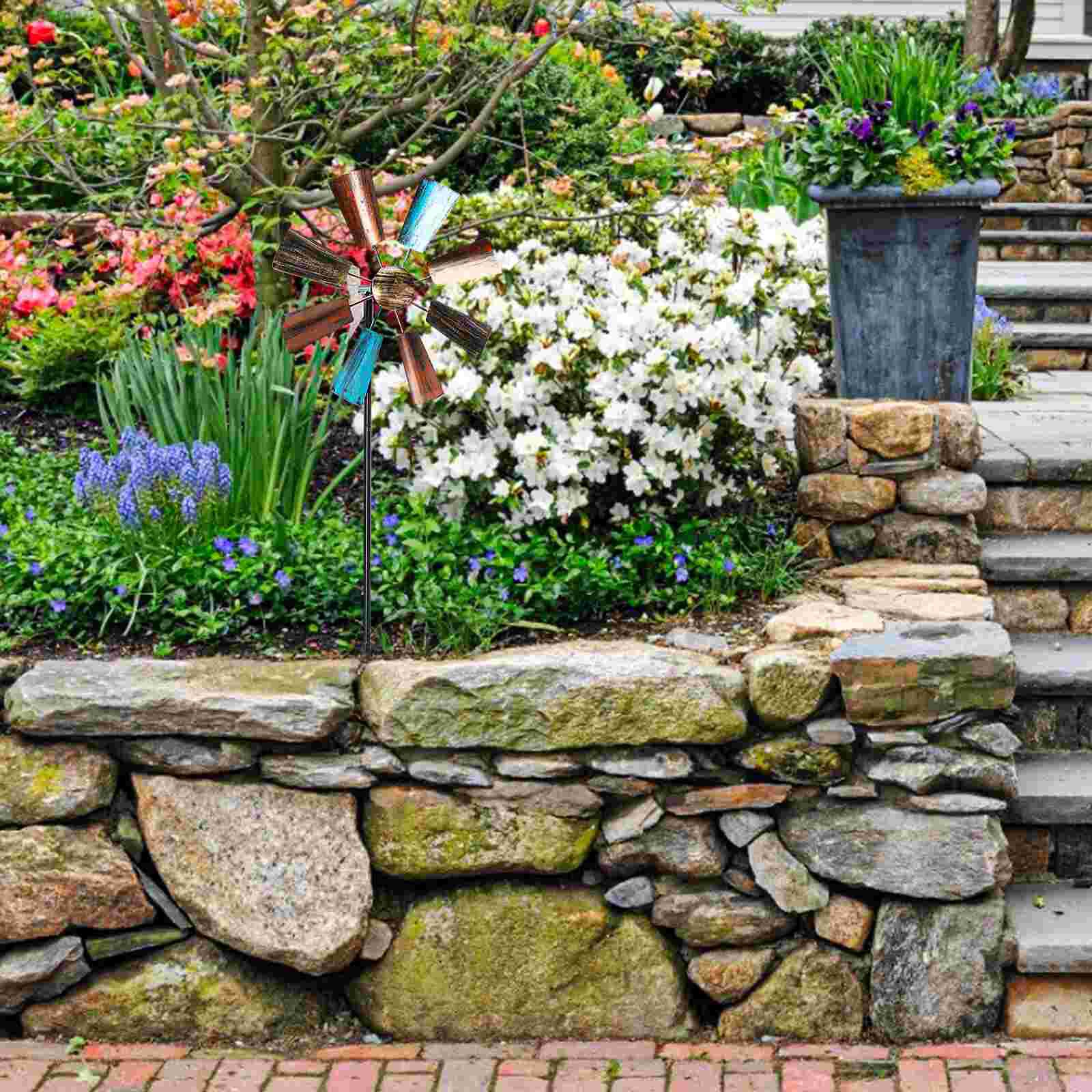 1 Pc Park Unique Iron Garden Windmill Yard Windmill for Decor Garden