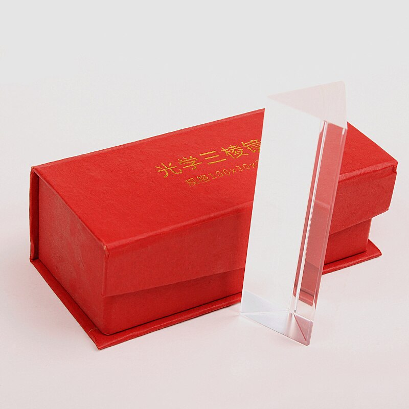 20X3X3X3cm K9 Crystal Optical Glass Triple Triangular Prism Refractor Physics Experiment Educational Tools