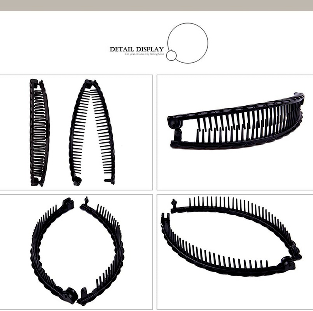 4 Uds. Pinzas para el cabello, peines para cubierta Vintage, herramienta para accesorios para el cabello rizado grueso, pinza para el pelo de cola de pez, juego de pinzas de plátano para mujeres y niñas