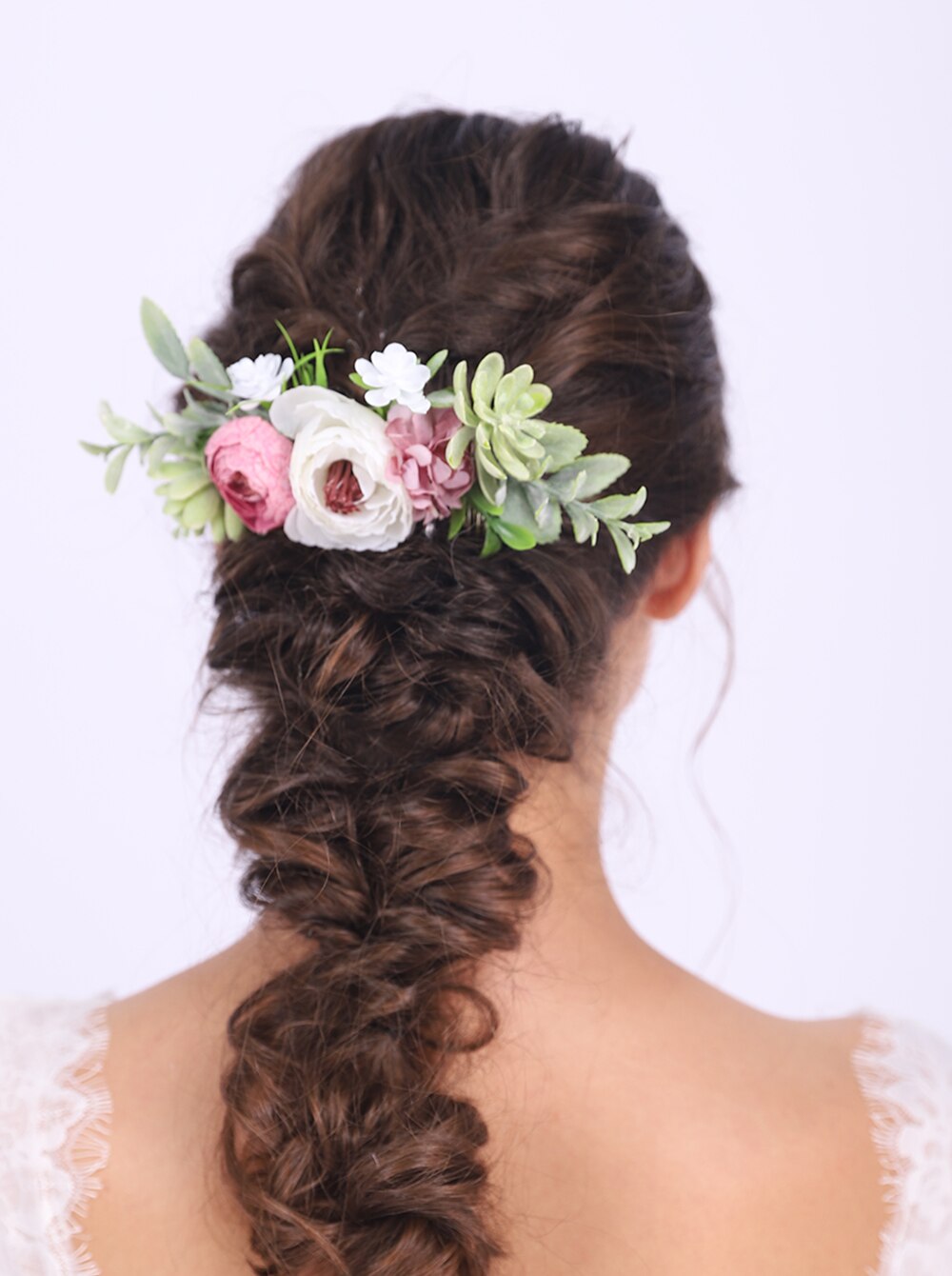 Corona de flores de hada exótica, peineta de Princesa Estilo, tocado Retro de Accesorios nupciales para el cabello de boda para mujer