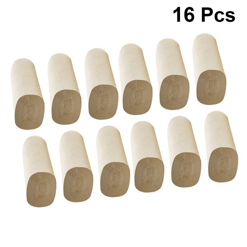 16 Rolls Of One Bag Water Absorbtion Paper Soft Roll Paper Bamboo Pulp Coreless Tissue Paper For Home Toilet Hygienic Paper