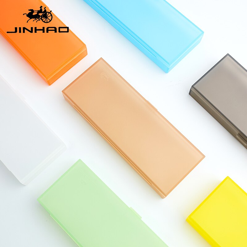 Jinhao Matte Doorschijnende Pen Case Eenvoudige Multifunctionele Opslag Potlood-Box 8 Kleuren Voor Kiezen Briefpapier Schoolbenodigdheden