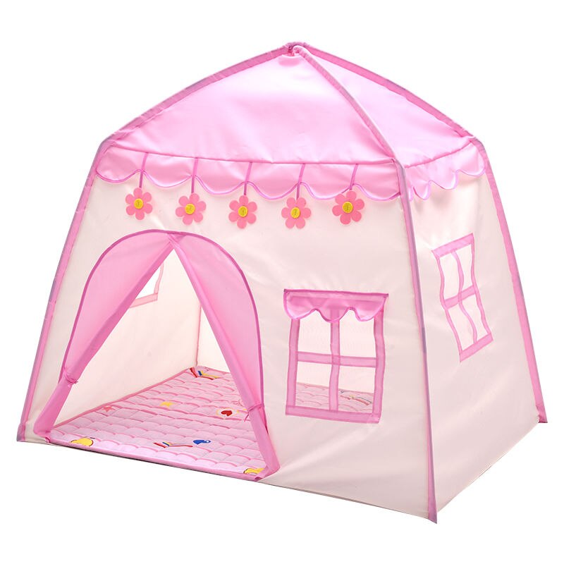 1.3M Portable Kids Tent Princess Castle Hang Pop up Children Teepee Tent Play Tent Birthday Christmas