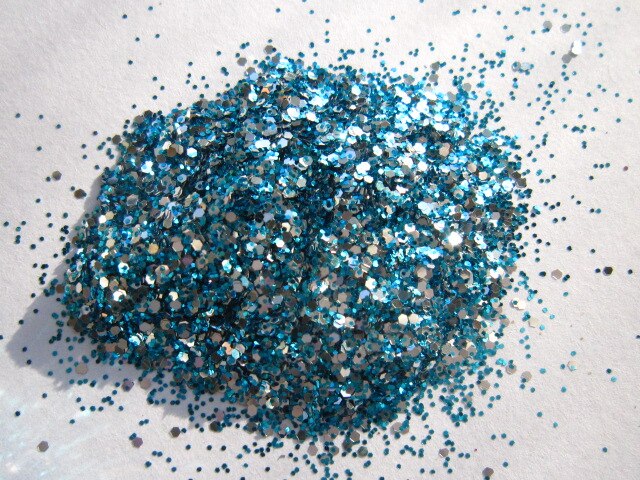 Blauw Zilver Glitter Mix Voor Gel Nagellak Maken Leverancier G519