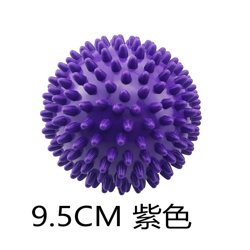 JUFIT 7.5CM/9.5CM PVC Massage Acupoint Grip Ball Point Nail Fascia Yoga BalL Body Building Ball Hedgehog Ball: Purple9.5cm