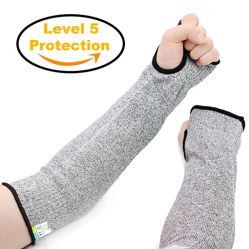 Grey Safety Cut Heat Resistant Sleeves Arm Guard Protection Armband Gloves Workplace Safety Protection Defensive laborgloves