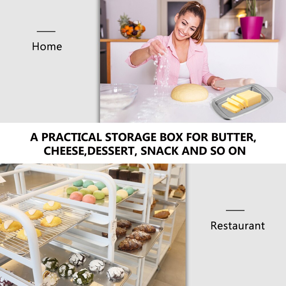 1 Pc Preservation Box Fresh Box Storage Box Useful Chic Simple Practical Cheese Box Butter Plate Snack Plate for Home