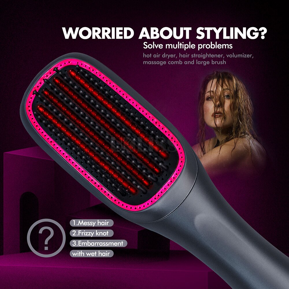 Föhn Borstel 3 In 1 Stijltang Krultang Haardroger Voor Haar Styler Air Brush Föhn kam Haardroger