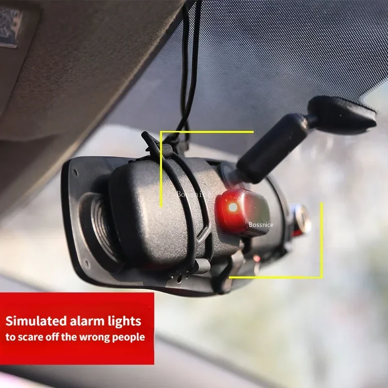 Luz de seguridad falsa para coche, alarma simulada alimentada por energía Solar, advertencia inalámbrica, lámpara de precaución antirrobo, LED de imitación intermitente