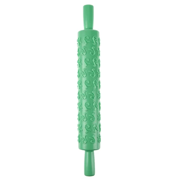 Kakdekoration med präglade kavel texturerad non-stick fondant bakverk glasyr lera degrulle köksredskap bakning: Klar