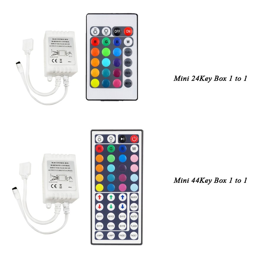 Led Controller 44 Keys 24 Keys LED IR RF RGB Controller LED Lights Controller RF Remote Dimmer DC12V For RGB 3528 5050 LED Strip