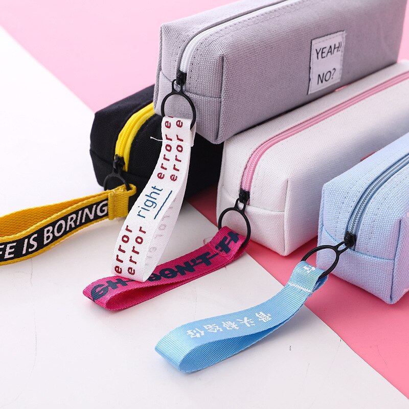 Creatieve Etui Gevallen Eenvoudig Stijl Rits Zakken Pen Houders Schoolbenodigdheden Briefpapier Kantoor Voor Jongens Of Meisjes