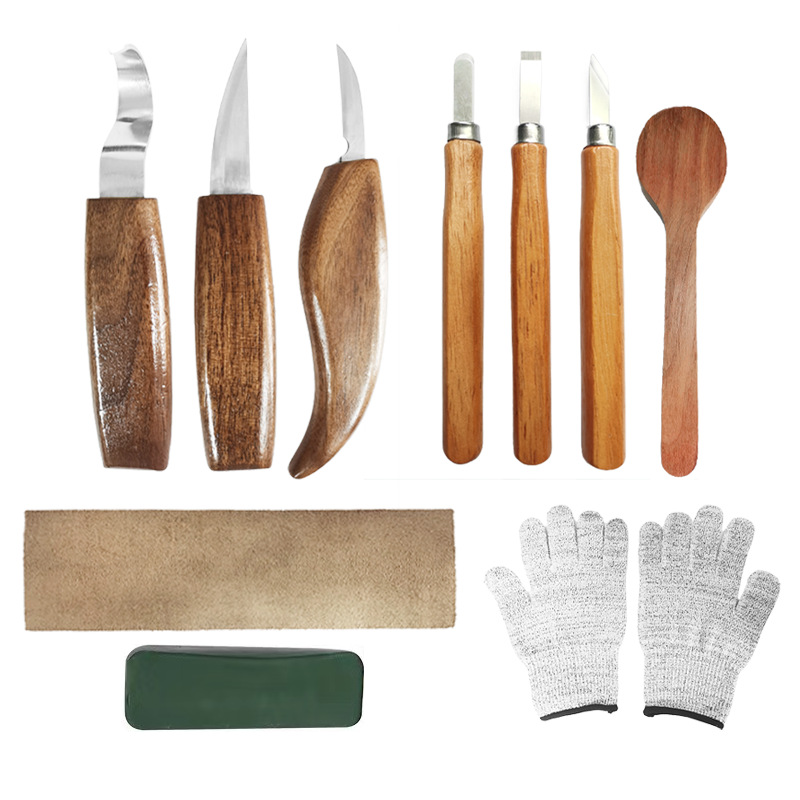 3/5/9/10pcs Chisel Carving Knife DIY Hand Wood Carving Tools Woodcarving Cutter Knives Hand Worker