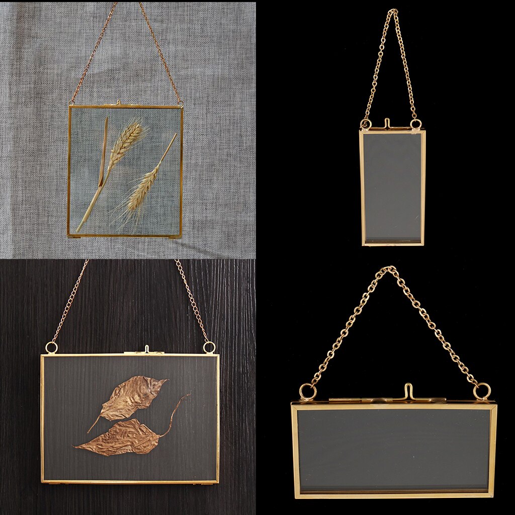 2Pcs Double Side Opknoping Foto Fotolijst Plant Specimen Frame