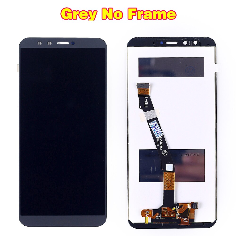 100% testowany wyświetlacz LCD robić Huawei Honor 9 lite 5.65 calowy ekran dotykowy Digitizer montaż ramki z bezpłatnym szkłem hartowanym: szary bez rama