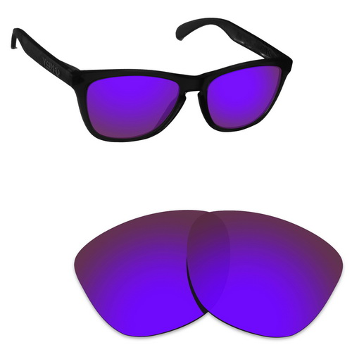 Verres de rechange polarisants Oakley Frogskins | Verres de rechange, variétés de montures, pour Oakley Frogskins: Purple Mirrored