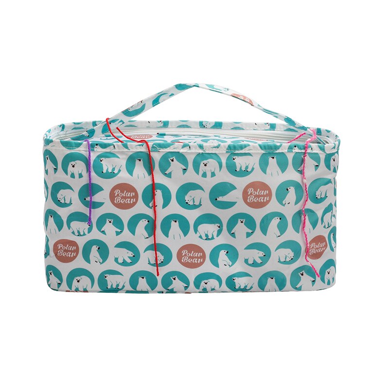 Diy Wol Haaknaald Tool Accessoires Opbergtas Breien Naalden Naaigaren Garen Oxford Doek Printen Organizer Houder: Bear
