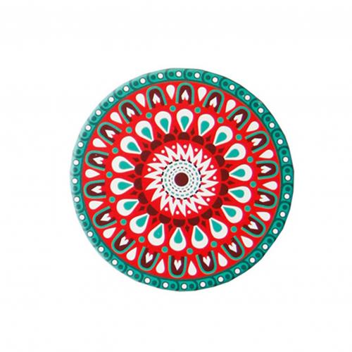 Dessous de verre antidérapant pour tasse de café ou de thé, tapis de dessous de verre, napperon, isolation thermique, tapis de tasse adiabatique imprimé en céramique, chambre à coucher, maison: Rouge