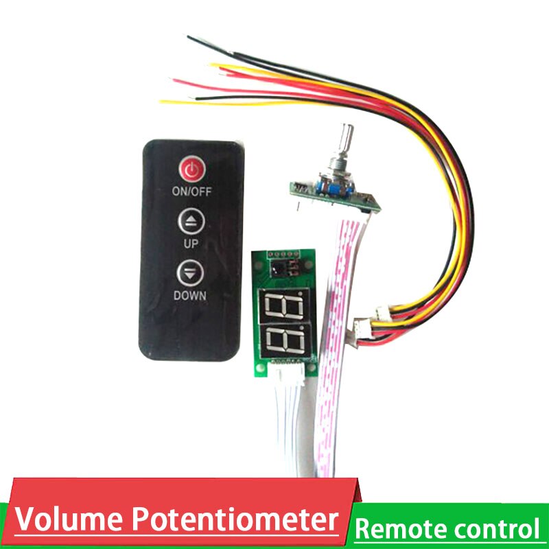 Double Digital Potentiometer Remote control volume potentiometer with led display + Infrared remote for power Amplifier audio