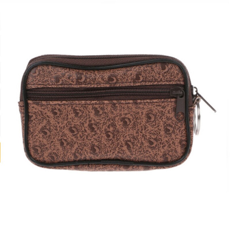 Heren dames portemonnees retro kaarthouder sleutelhanger rits wisselgeld portemonnee pu leer visitekaartjeshouder heren rits etui sac femme