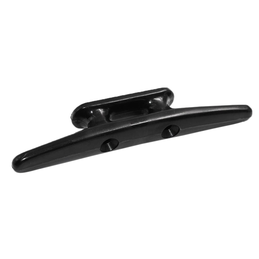 Cornamusas marino para barco, Base abierta de plástico de nailon negro de 7 pulgadas, asequible