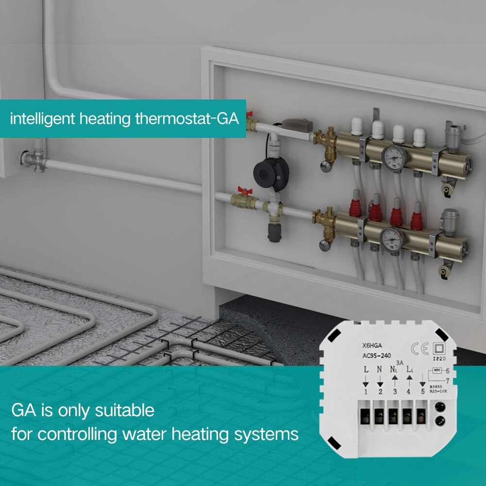 Intelligent Temperature Controller Thermostat Home Intelligent Life Push Button Type Intelligent Temperature Control Switch: GA