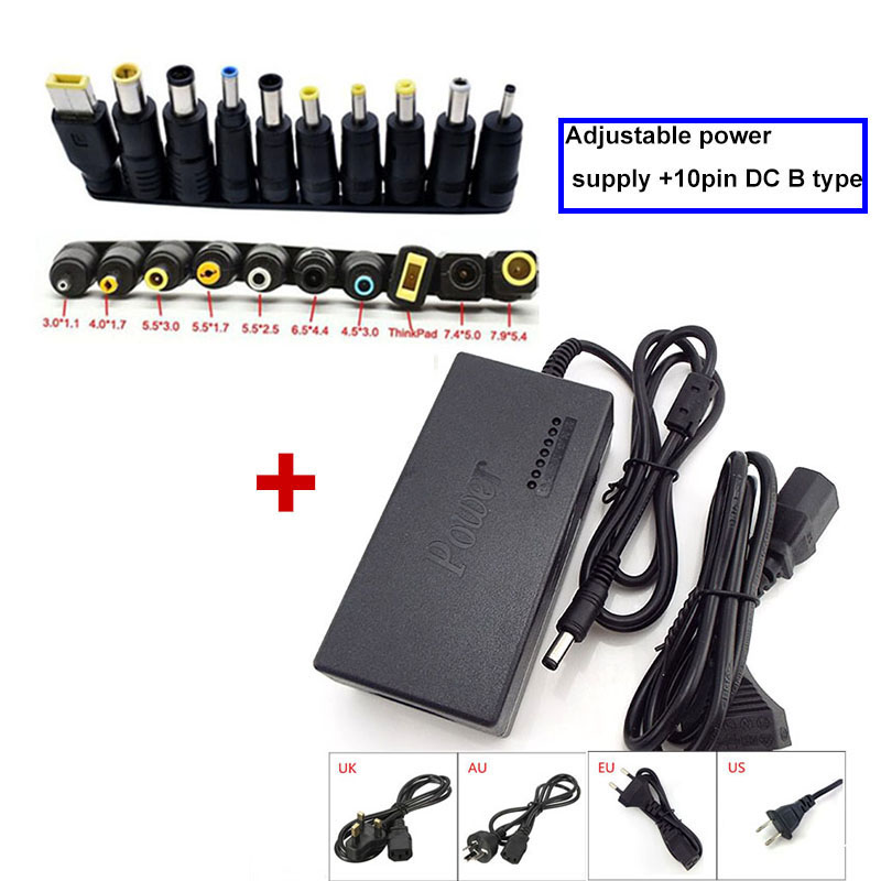 AC A DC 12V 15v 16v 18v 19v 24V Adattatore universale regolabile per caricabatterie Convertitore DC 96W per PC Laptop Eu US UK AU v: Cielo Blu / Gli Stati Uniti