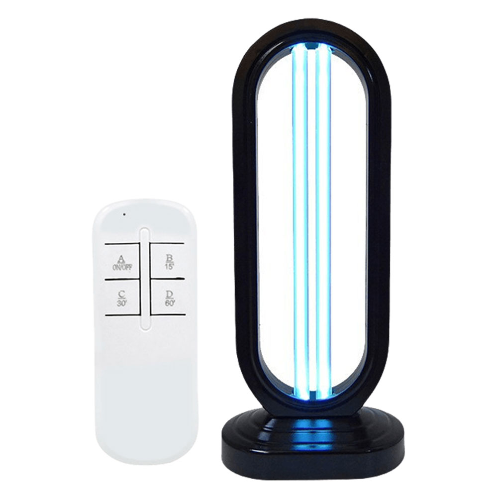 Ultraviolet Light with 3- Speed Timing and Remote Control UVC Light Sanitizer Ultraviolet Lamp for Home Kitchen Baby Room Office: black / us