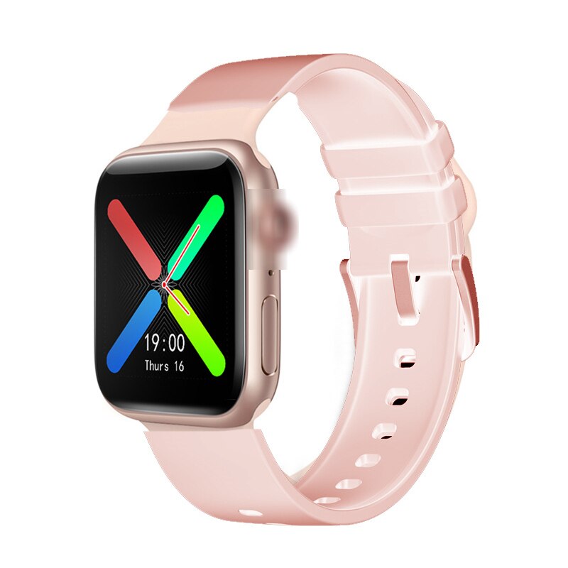 Iwo 10 t500 plus smartwatch mtk 2502 volledig touchscreen smartwatch hartslagmeter slaapmonitor geen waterdichte polshorloge 44mm iwo 12: Roze