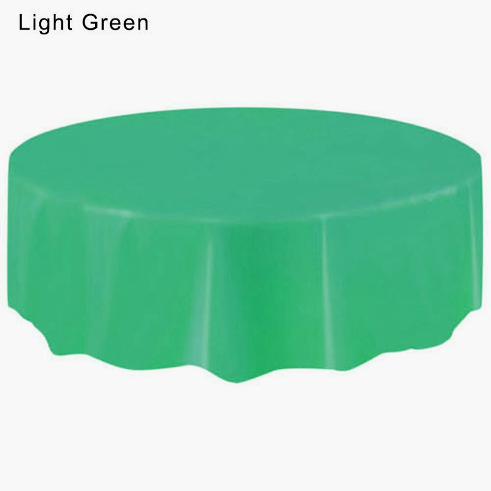 One-Off 2.13 M Grote Plastic Ronde Tafel Dekken Doek Vegen Schoon Party Tafelkleed Covers Tafelkleed Schoorsteenmantel Mesa # Y2: Green 