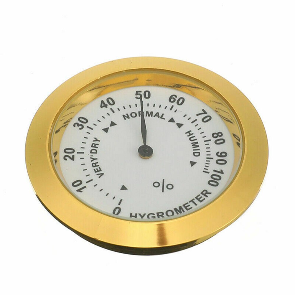 37MM Pointer Accessories Round Glass Moisture Meter For Humidor Analog Hygrometer Humidity Gauge Guitar Violin Sensitive Indoor