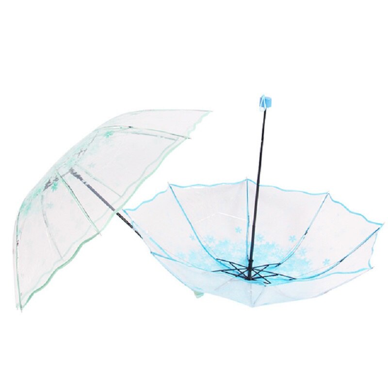 Sakura paraguas transparentes para proteger contra la lluvia del viento Sakura claro 3 paraguas plegable Clear Field equipo de lluvia doméstico