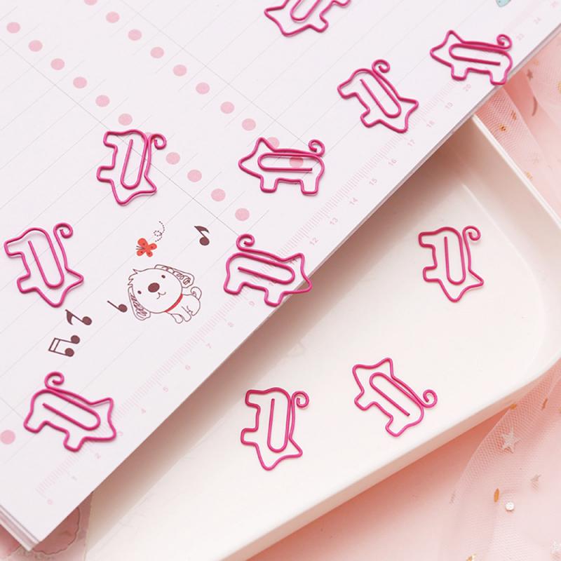 dessin animé petit mignon cochon à queue bouclée doux mignon trombone fournitures de bureau pratique pratique belle