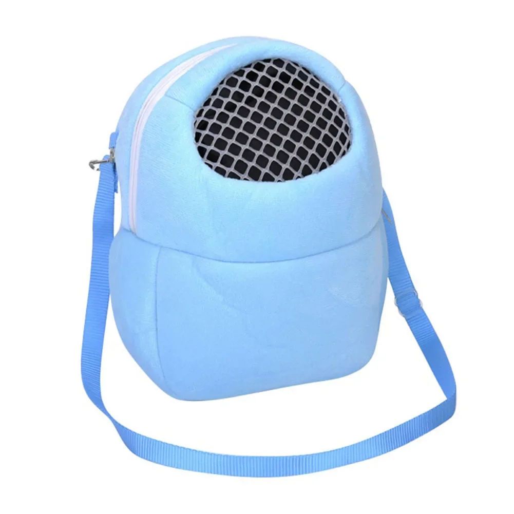 Pequeño portador para mascotas, jaula para conejos, hámster, Chinchilla, bolsas cálidas de viaje, bolsa de transporte para conejillos de indias, jaula transpirable para mascotas, correa para ratas: SCARLET